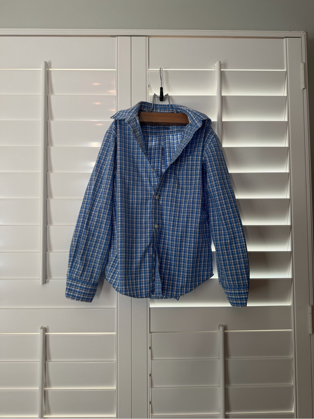 Cat and Jack Blue Plaid Oxford Collared shirt